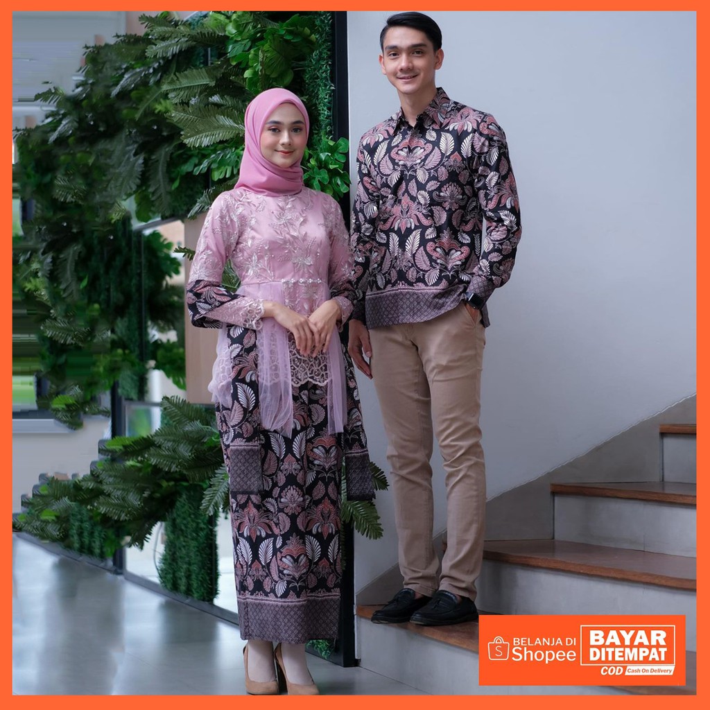 Maura Couple - Sania Ruffle Batik Couple ori Ndoro jowi DNT Garansi Termurah Shopee - BATIK Couple