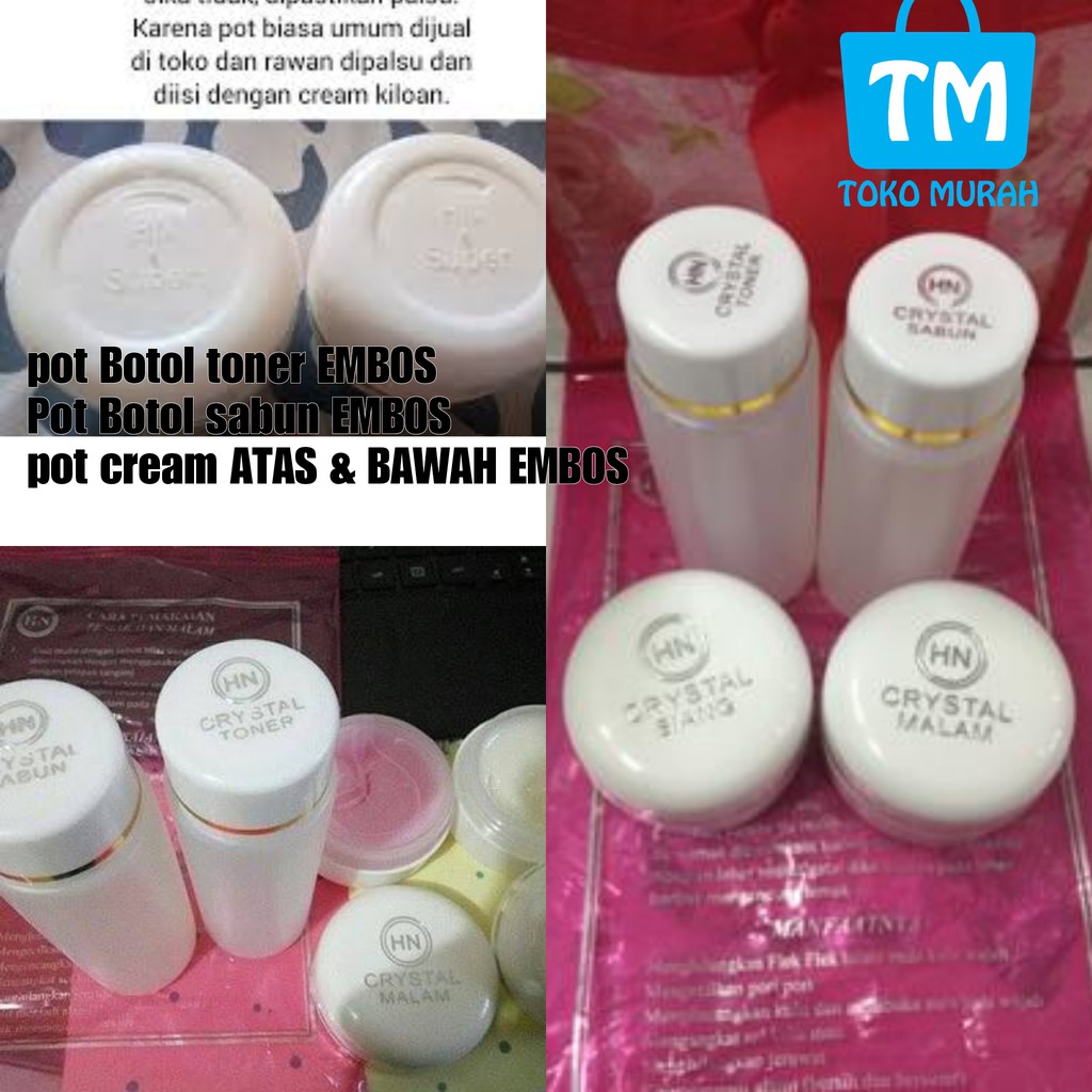 CREAM HN CRYSTAL EMBOS ASLI / HN KRISTAL EMBOS ATAS & BAWAH