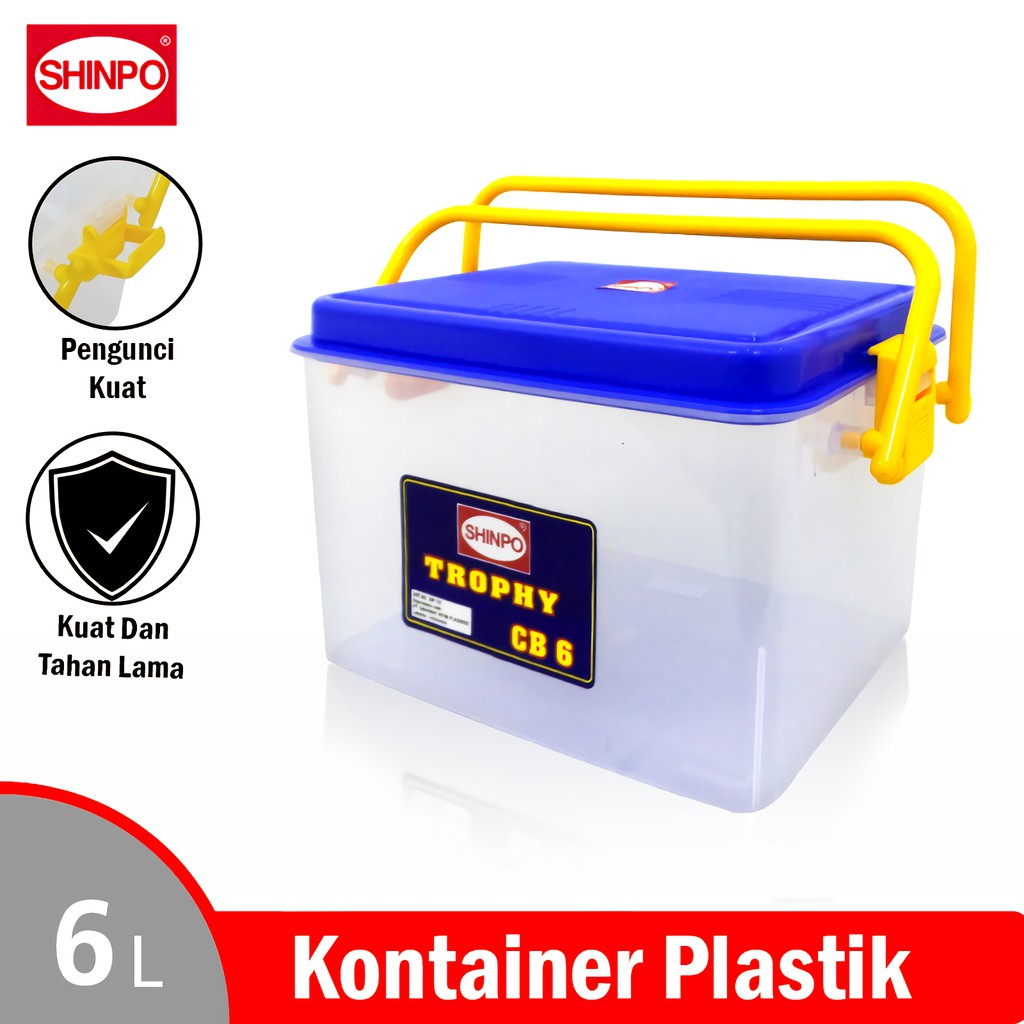 SHINPO Box Penyimpanan Kontainer  Plastik 6L Kotak  Donat 