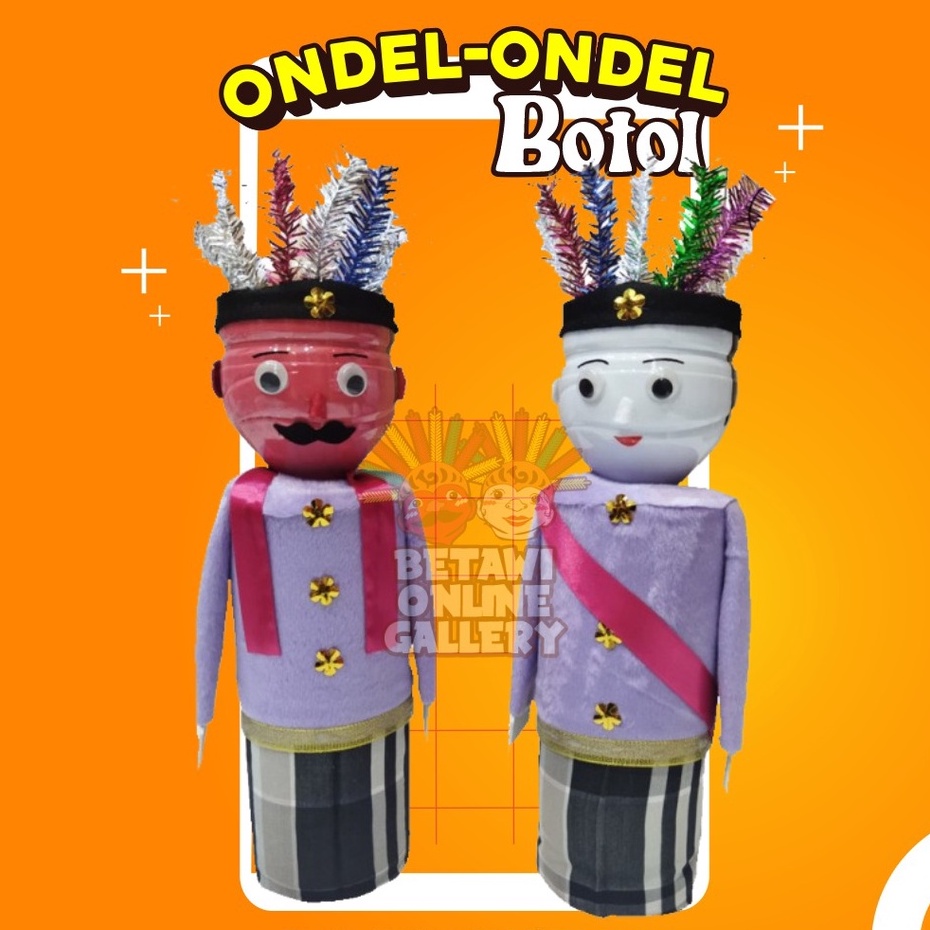 Mainan / Boneka Ondel-ondel bahan botol bekas