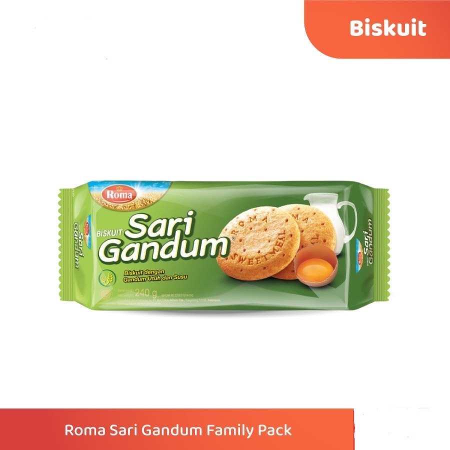 

BISKUIT ROMA SARI GANDUM 240GR HALAL