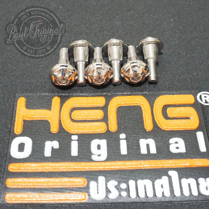 Baut probolt cvt stainless nmax/aerox set 6pcs original heng silver