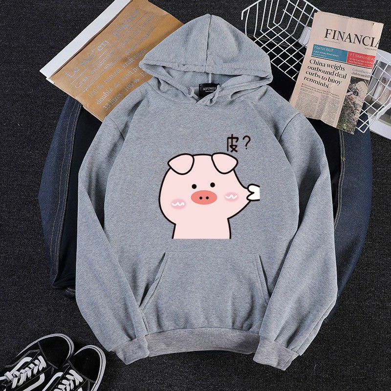 S - XXXXXL(6XL) Hoodie KISS PIG Bigsize OVERSIZE Jaket Wanita Pria Cartoon 5XL 4XL 3XL 2XL XL L Jumper Jacket Korean Harajuku Style Jumbo Hijau Matcha