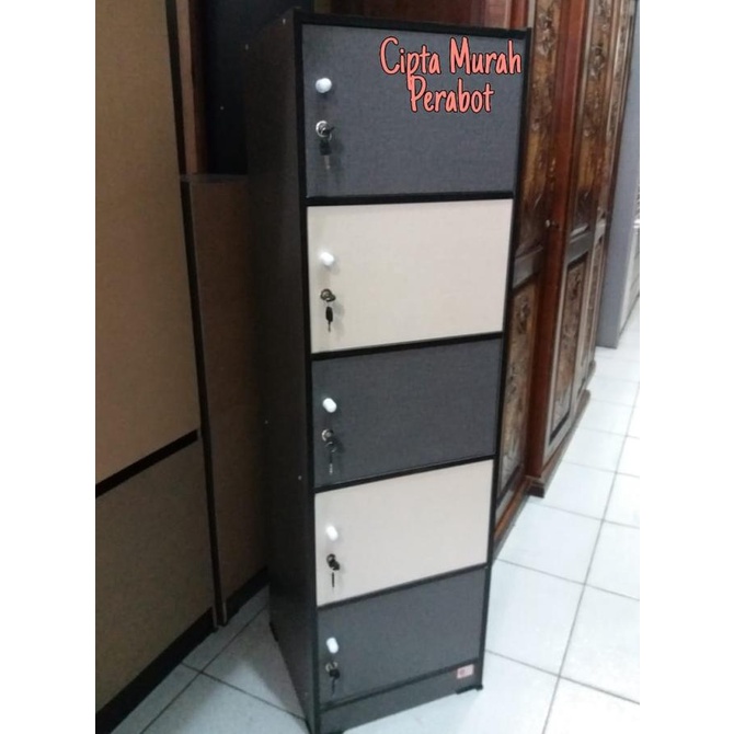 

Ready...Ready...Ready...] Locker Lemari Kantor 5 pintu Krendy Laci Kerja Karyawan Kayu Serbaguna
