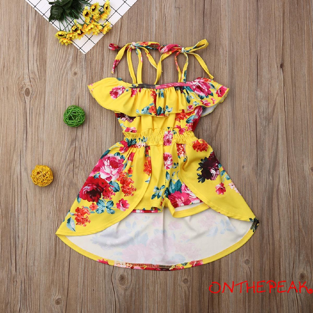 baby girl off the shoulder romper