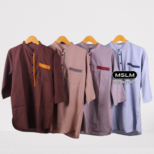 BAJU MUSLIM KOKO KURTA PRIA TERLARIS/KOKO TANGAN PENDEK BAHAN ADEM