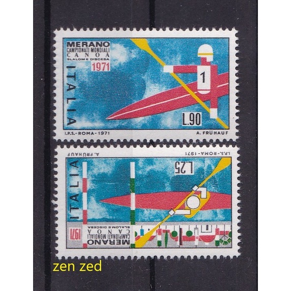 

0144 Perangko Italia 1971 Cano 2v Mnh