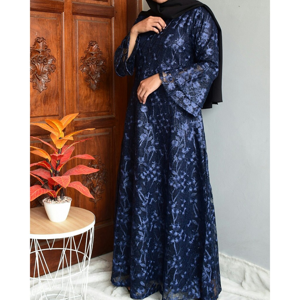 GAMIS PESTA TULLE BORDIR (BUSUI) / GAMIS TULLE BORDIR NON GLITER