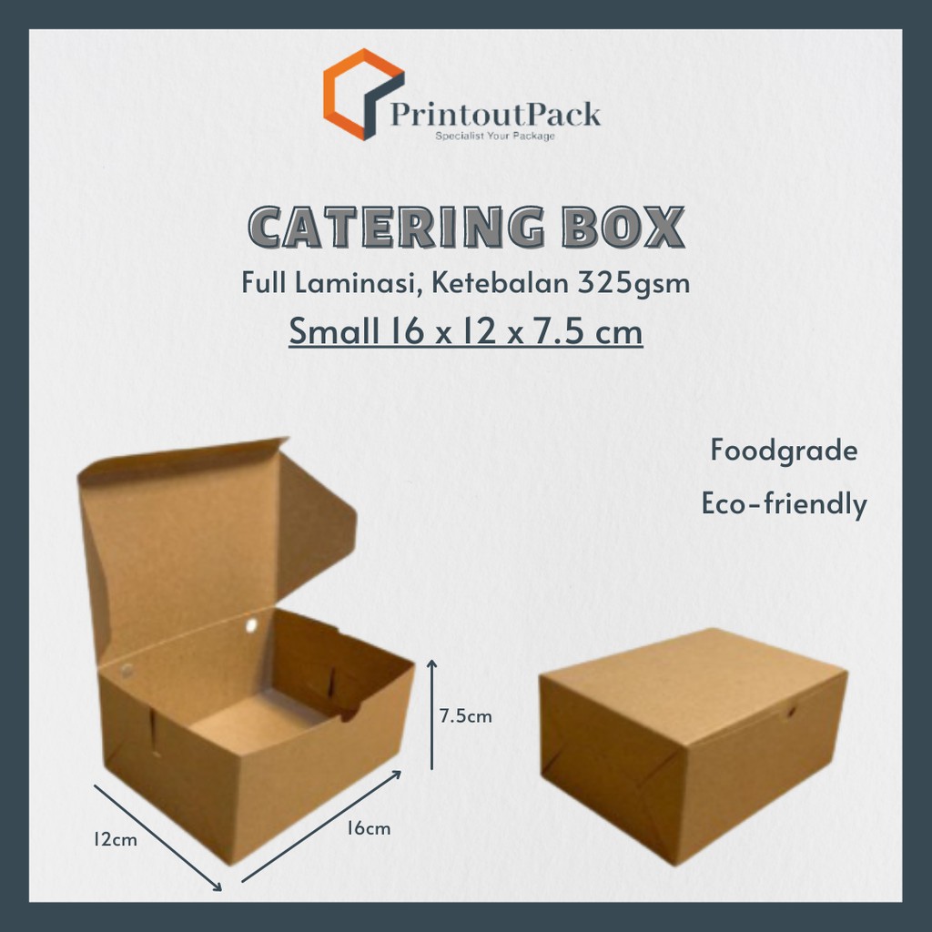 Catering Box/Box Nasi/Nasi Kotak/Box Nasi Uduk/Paper Lunch Box uk 16x12x7.5