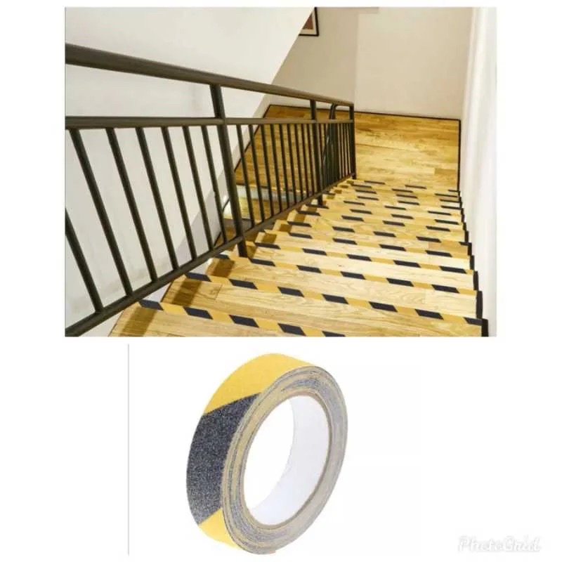 solasi pembatas lantai belang merah putih hitam kuning / line warning tape 35meter