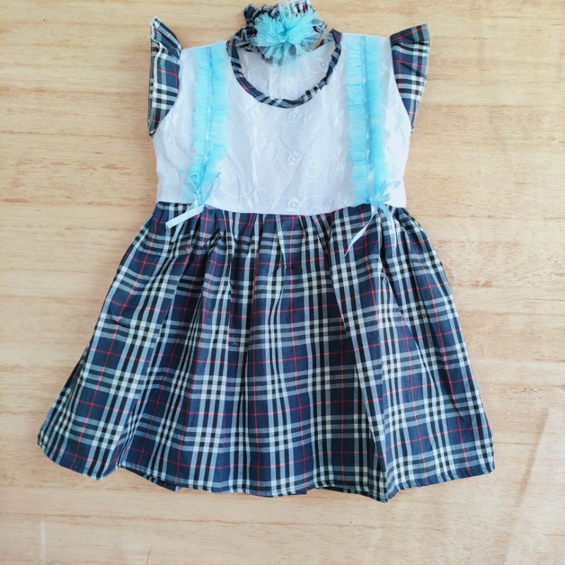 Dress Anak 2 3 tahun kotak lucu gaun anak cewek motif kotak ( dress kotako )