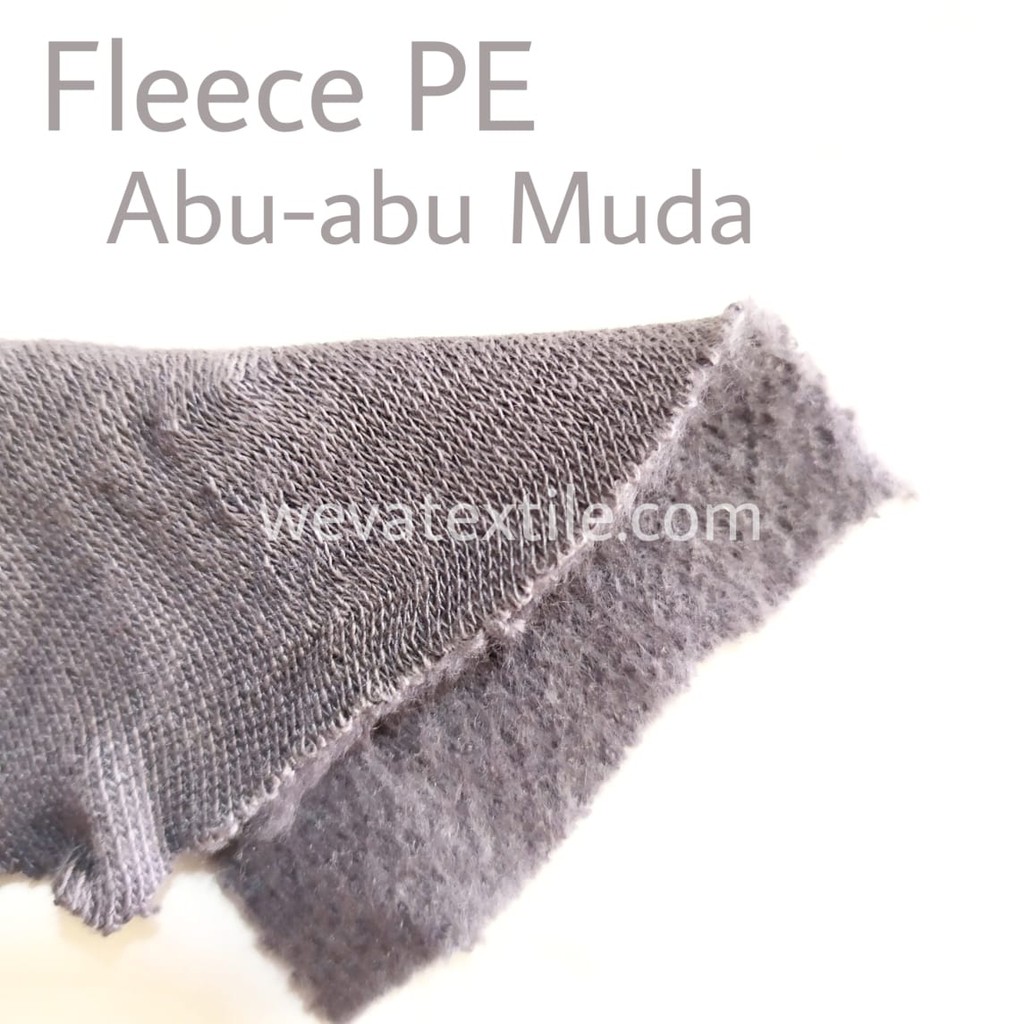 Bahan Kain Kiloan Sweater Jaket Fleece PE 280 gram Abu Muda