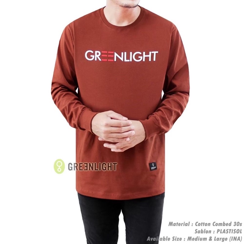 GREENLIGHT BAJU KAOS T SHIRT TSHIRT PAKAIAN ATASAN KAOS PRIA WANITA LENGAN PANJANG LONGSLEEVE DISTRO