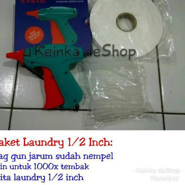 

Baru JJB Paket laundry binatu Alat tembak tag gun isinya arrow pin Pita label penanda cucian laundry