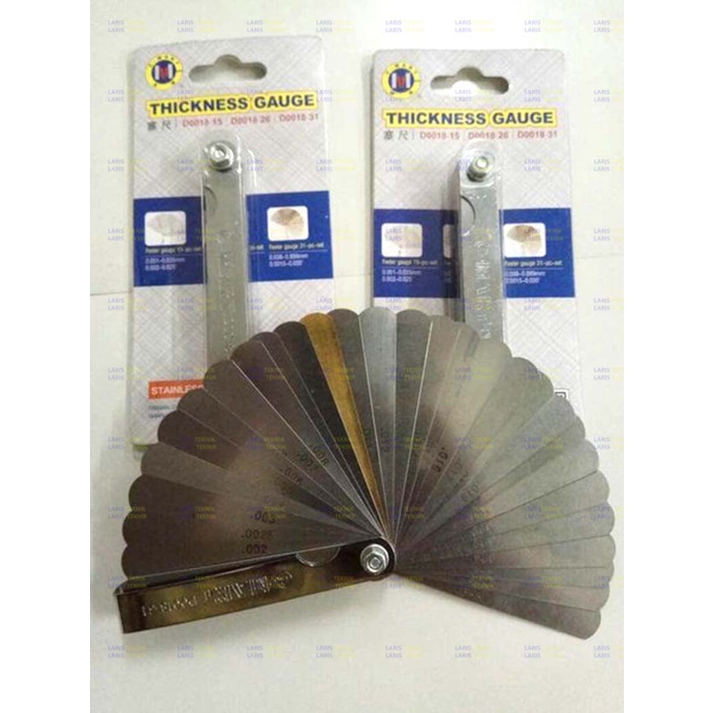 Feeler Thickness Gauge/Alat Ukur Celah Klep 31 Blades C-Mart