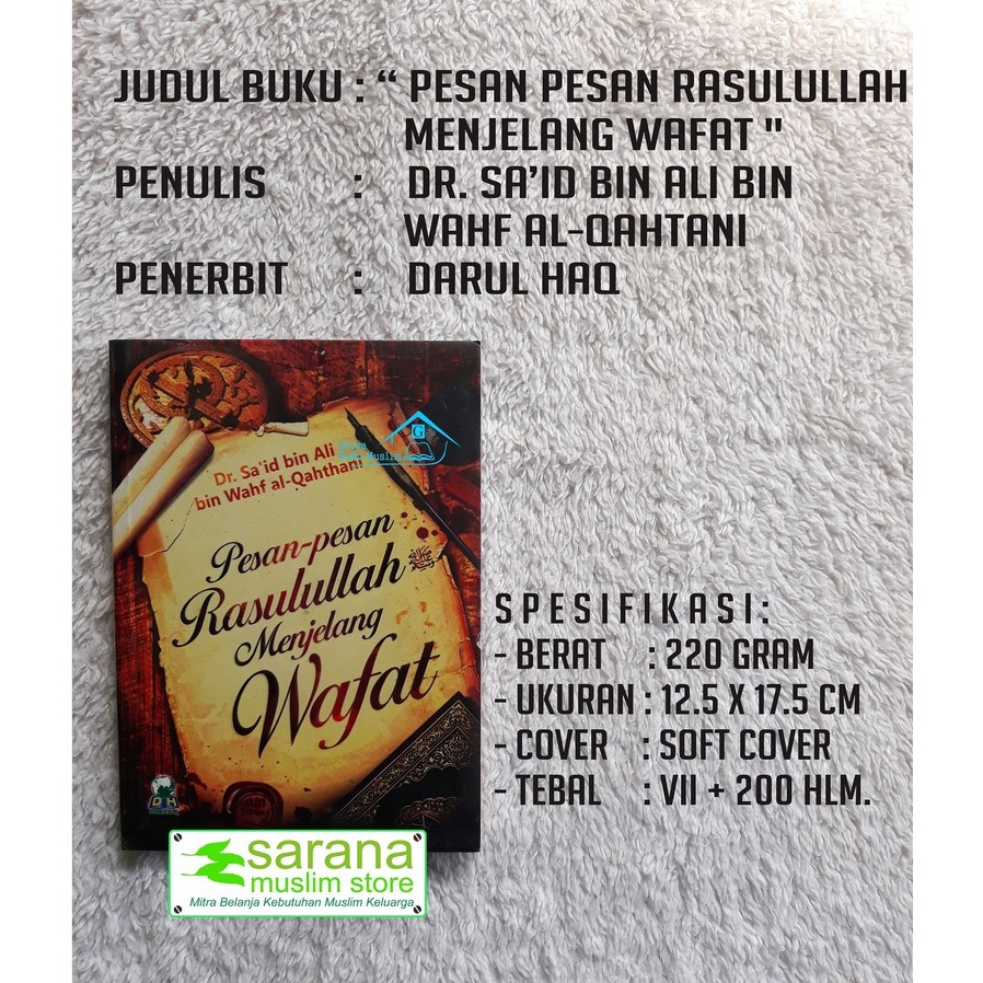 BUKU PESAN PESAN RASULULLAH MENJELANG WAFAT