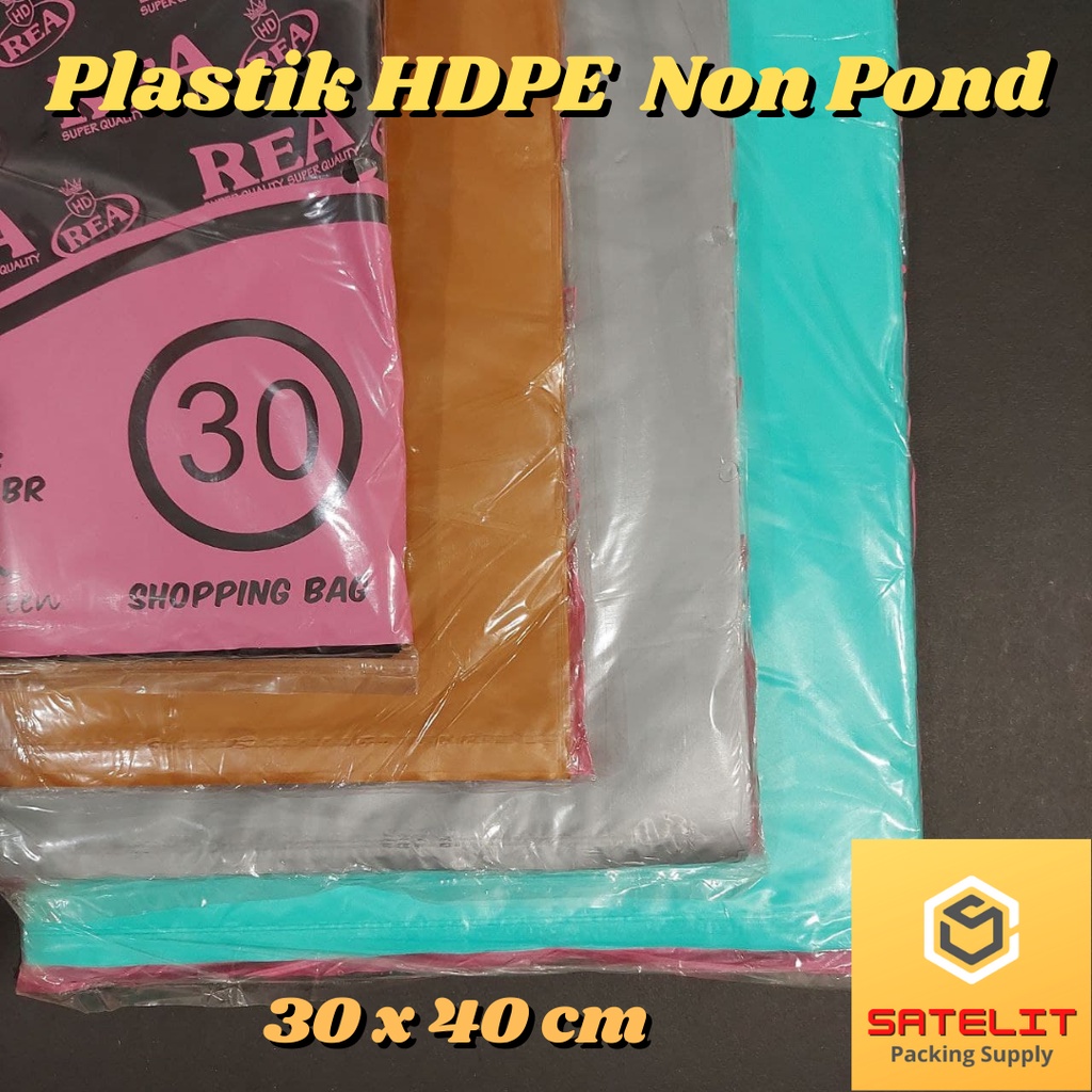 

KANTONG PLASTIK HD TANPA PLONG PLASTIK PACKING OLSHOP 30X40 CM ISI 100