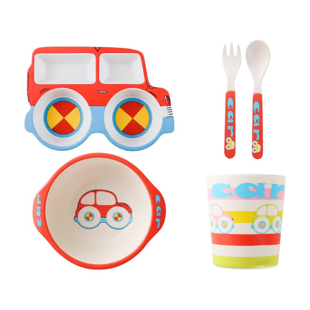 Bamboo Feeding Set Car Series Tutumi / Feeding Set Bayi / Feeding Set Bamboo