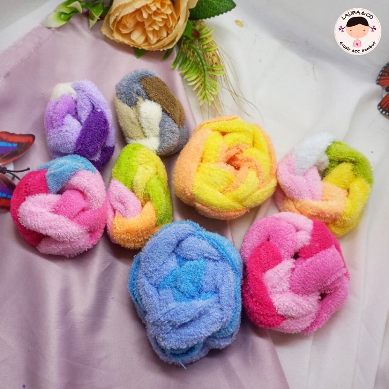 ECER Ikat kuncir rambut kain handuk lilit 1pc BTS BT21