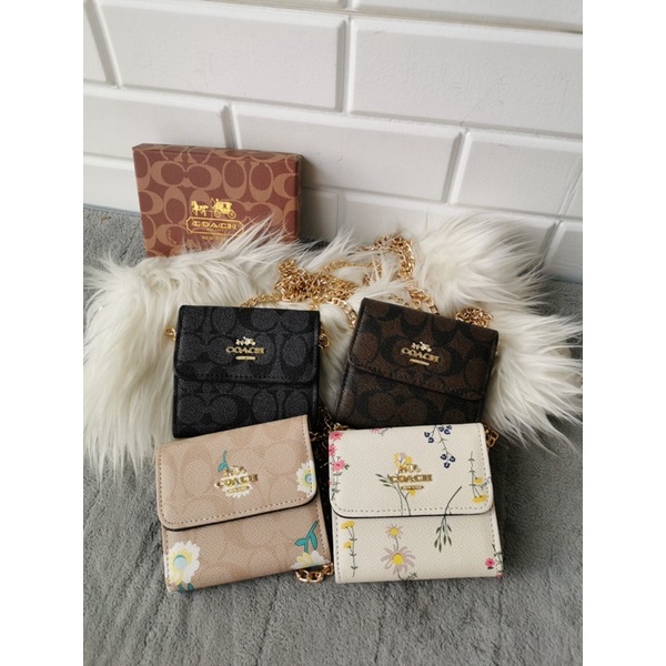 coach mini Wallet ada tali panjang bs untuk Slingbag dompet wanita sling bag mini coach