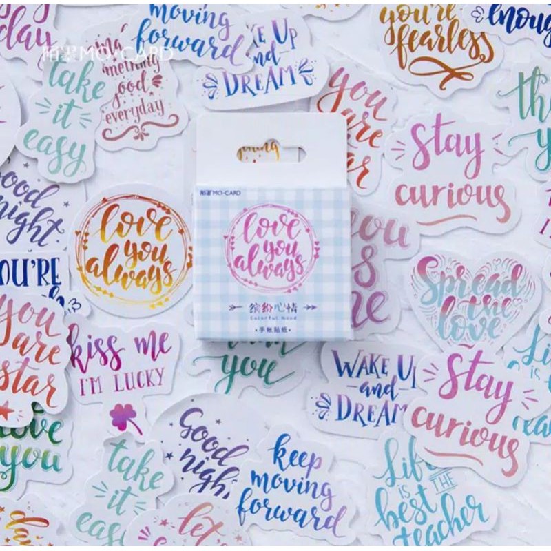 

[RT] 45pcs STICKER TULISAN QUOTE UNTUK JURNAL| STICKER DECO KOTAK UNTUK JURNAL, DIARY, SCRAPBOOK