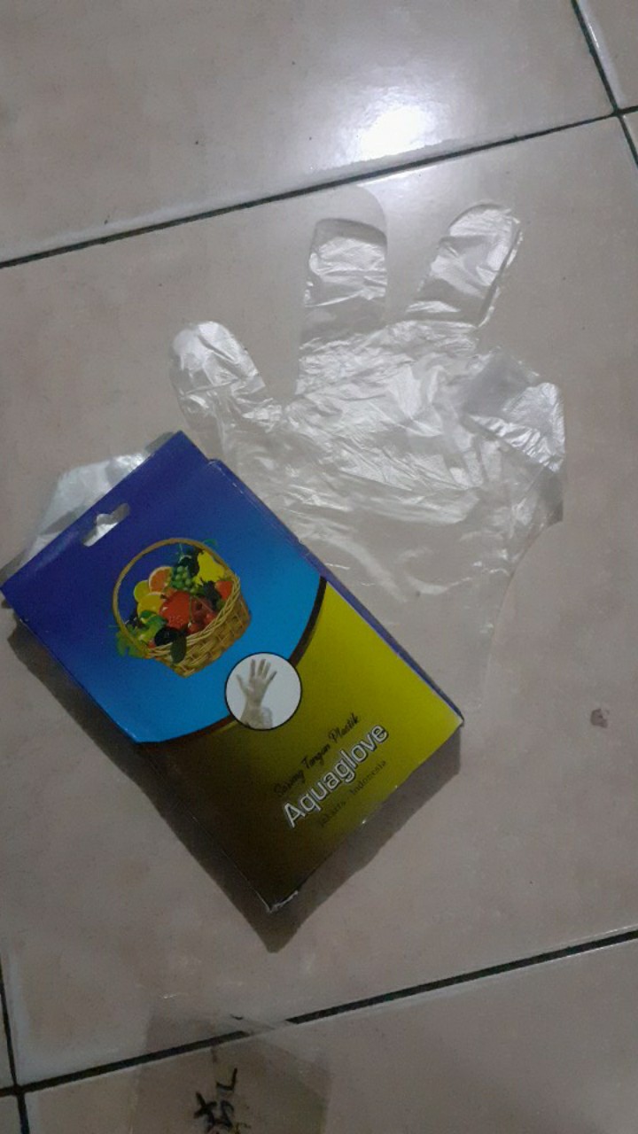 Sarung Tangan Plastik Sekali Pakai 100/pack