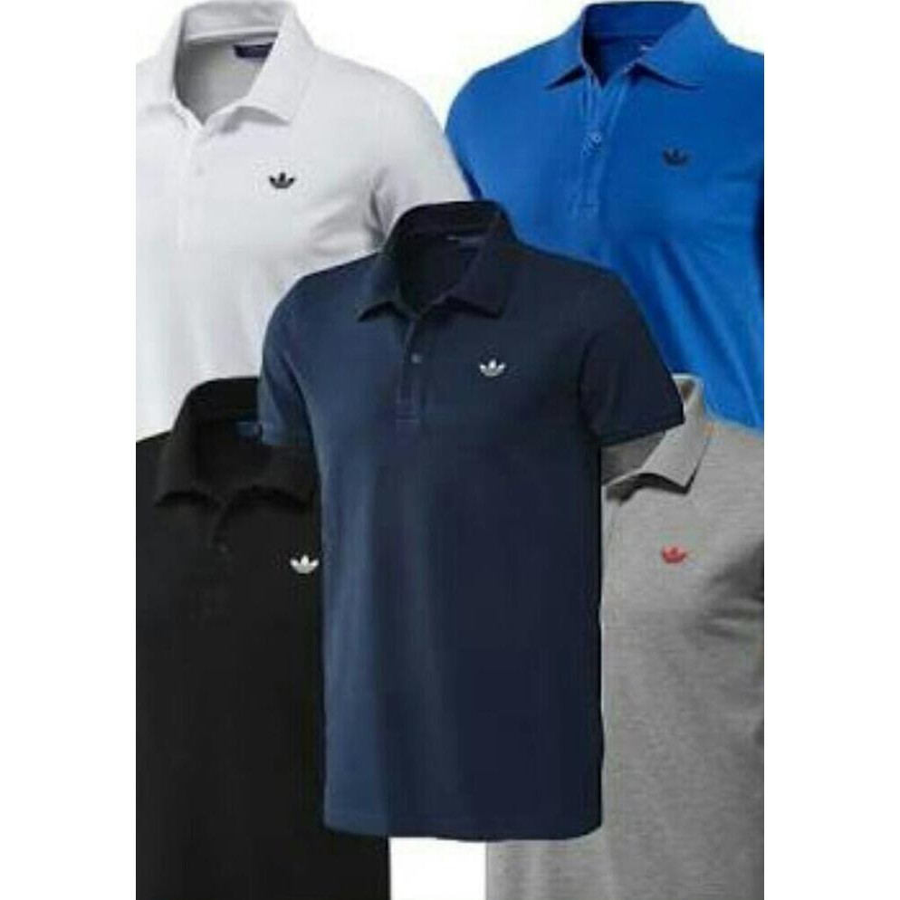 Polo Shirt Retro Adidas Distro - Kaos Baju Retro Adidas Kerah Pria High Quality