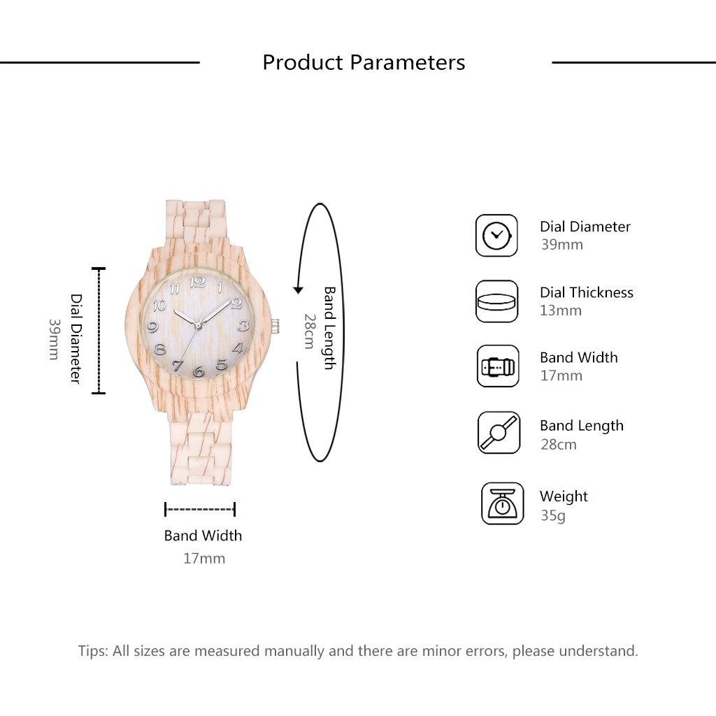 【KOK】✅COD Ready Stock Jam  Sederhana pria dan wanita pasangan universal mode kuarsa menonton serat kayu watch-7
