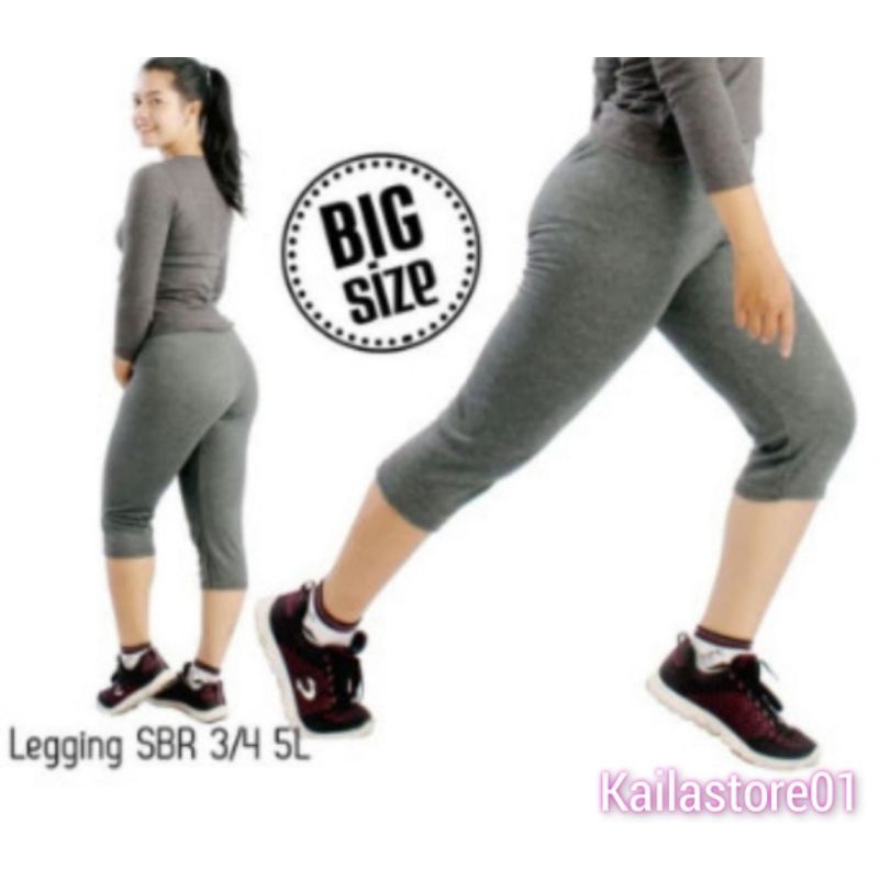 Celana Legging Wanita 3/4 Bahan Kaos / Legging Pendek