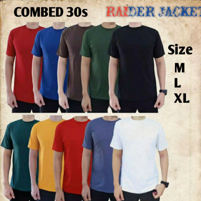 KAOS POLOS COMBED 30s TERMURAH BAHAN MENYERAP KERINGAT