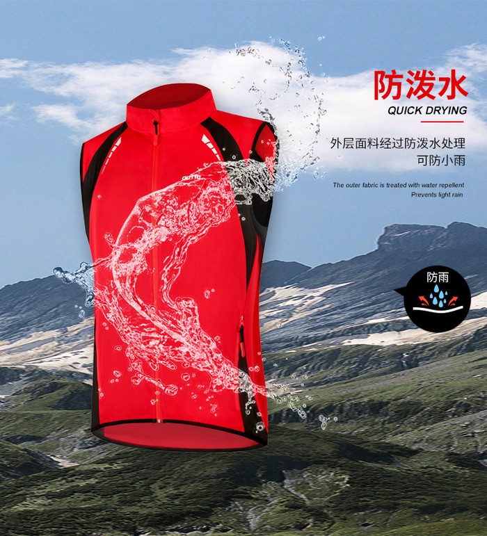 Jaket Rompi Sepeda / Running Rainproof, Windproof dan Breathable Import