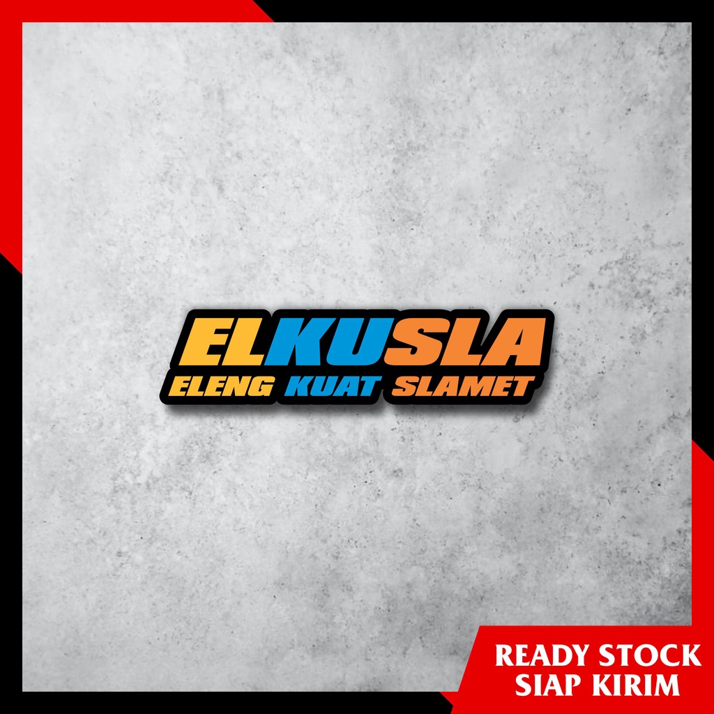 

Stiker LOGO ELKUSLA - Sticker Bismania Print Cutting Bahan Awet Tahan Gores Anti Air STJ Jetbus 5