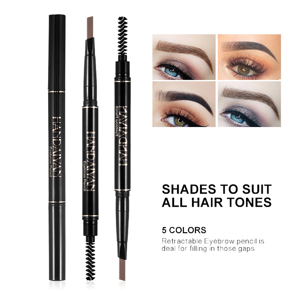 【asli】ALLPHV Eyebrow Pencil 5 Colors Double Head Eyebrow Definition Long Lasting Waterproof