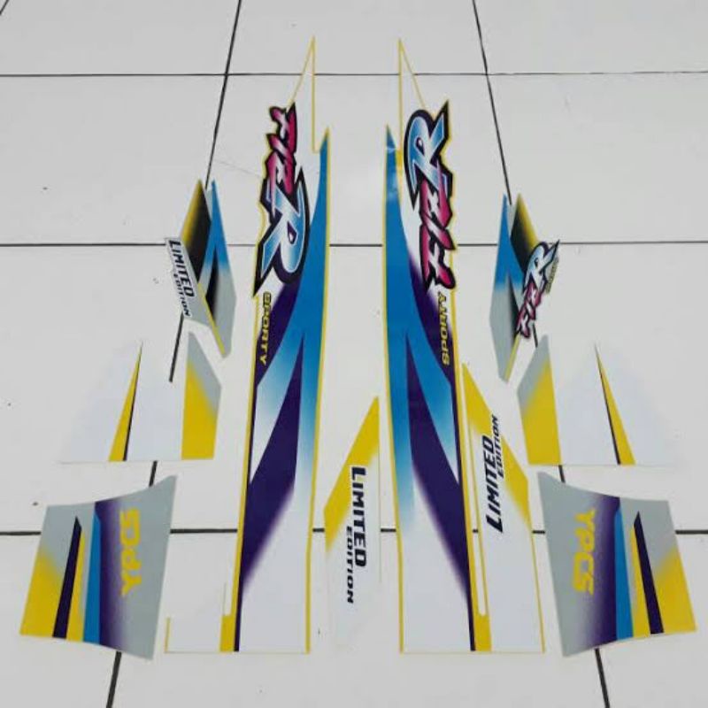 Striping Stiker Fiz R silver kuning Tahun 1999