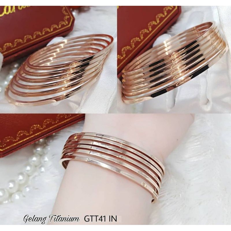 Gelang titanium,tidak luntur,mewah,cantik