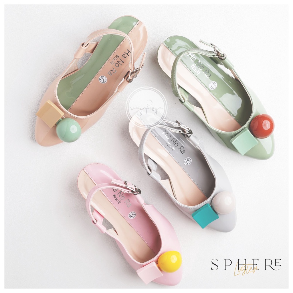 Vayatasya Ha No Ra | Sphere luster Slip On Tali Anak Perempuan | Sandal Sepatu Modern Futuristic