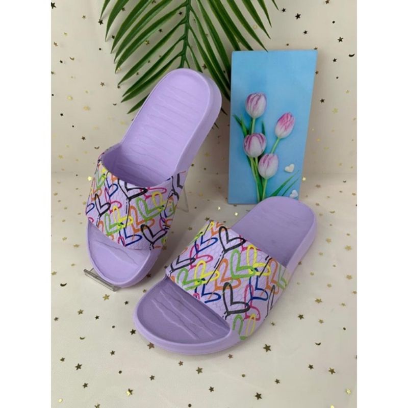 Sandal Stlye Miniso Slop Motif Love