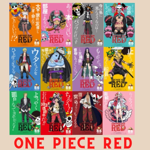 [12 PCS] Poster One Piece Red Movie