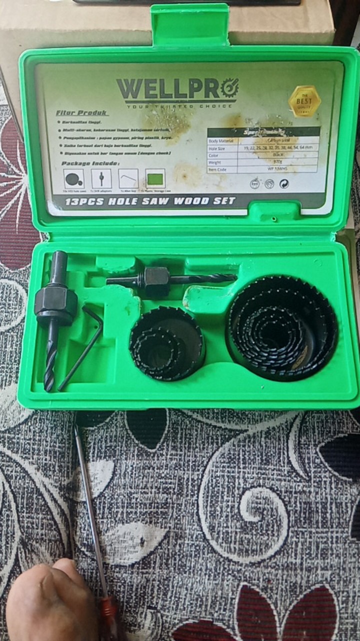 Holesaw 13 Pcs Hole Saw Pelubang Kayu 13 Pcs
