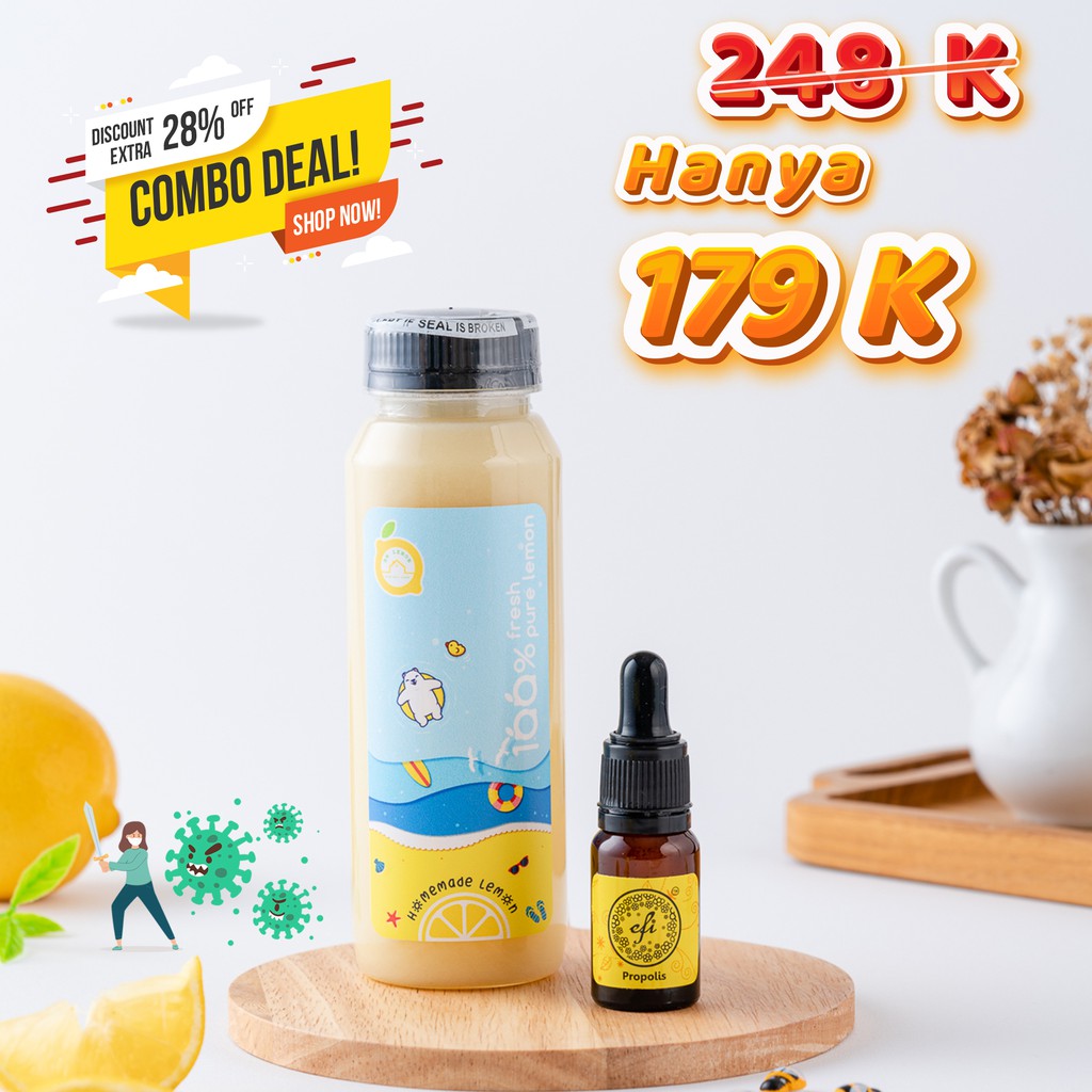 Vitamin C + Immune Booster  ( HM Lemon + Propolis Madu Efi )