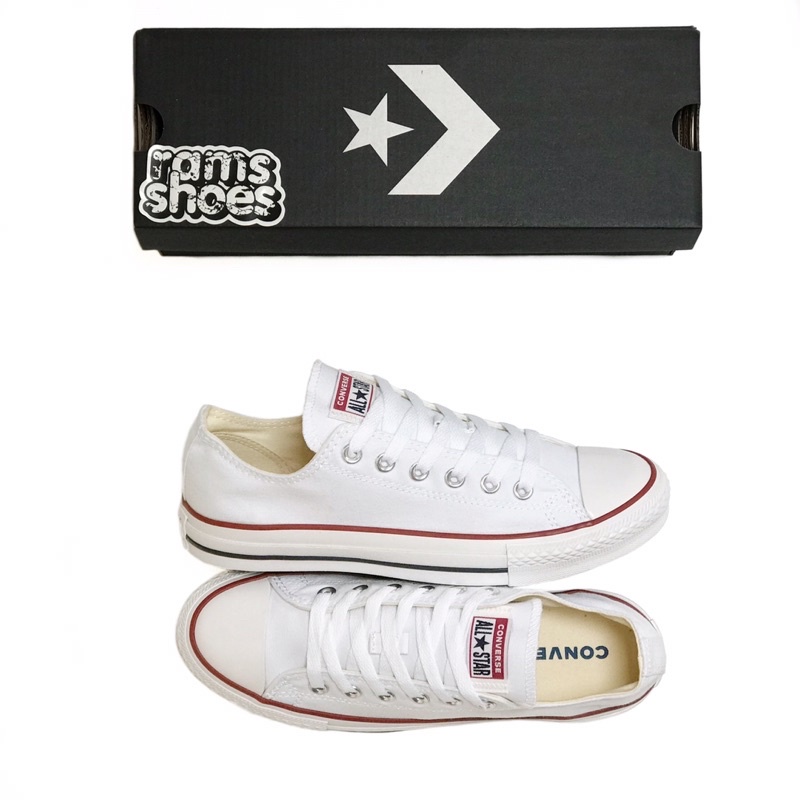 Converse Ct All Star Low Classic Sepatu Pria Wanita Optical White Putih Polos BNIB