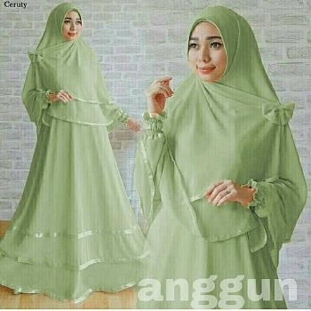 JCK- ANGGUN SYARI / Gamis Syari Set Lebaran / Set Gamis Murah (tersedia 9 warna)