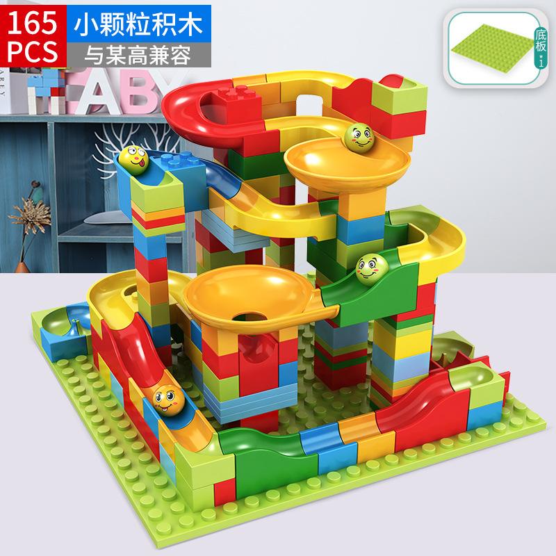 Mainan Edukasi - PREMIUM - Track Maze Slide Ball 168 pcs - Building Blocks DIY Maze Ball Marble Run 