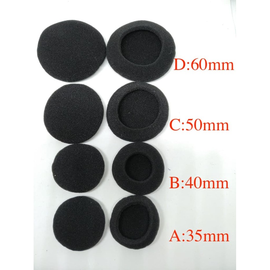 Headphone Foam Pad Replacement 35mm / 40mm / 50mm / 60mm