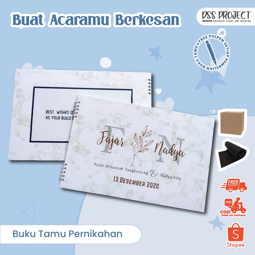 

BUKU TAMU PERNIKAHAN // BUKU NIKAHAN / GUESTBOOK