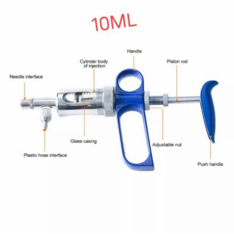 alat suntik ternak kambing sapi 10ml otomatis syringe bkn socorex