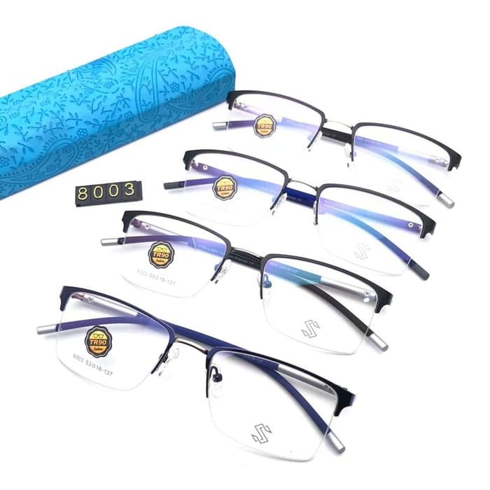 Frame Kacamata 8008 kotak Free Lensa Minus