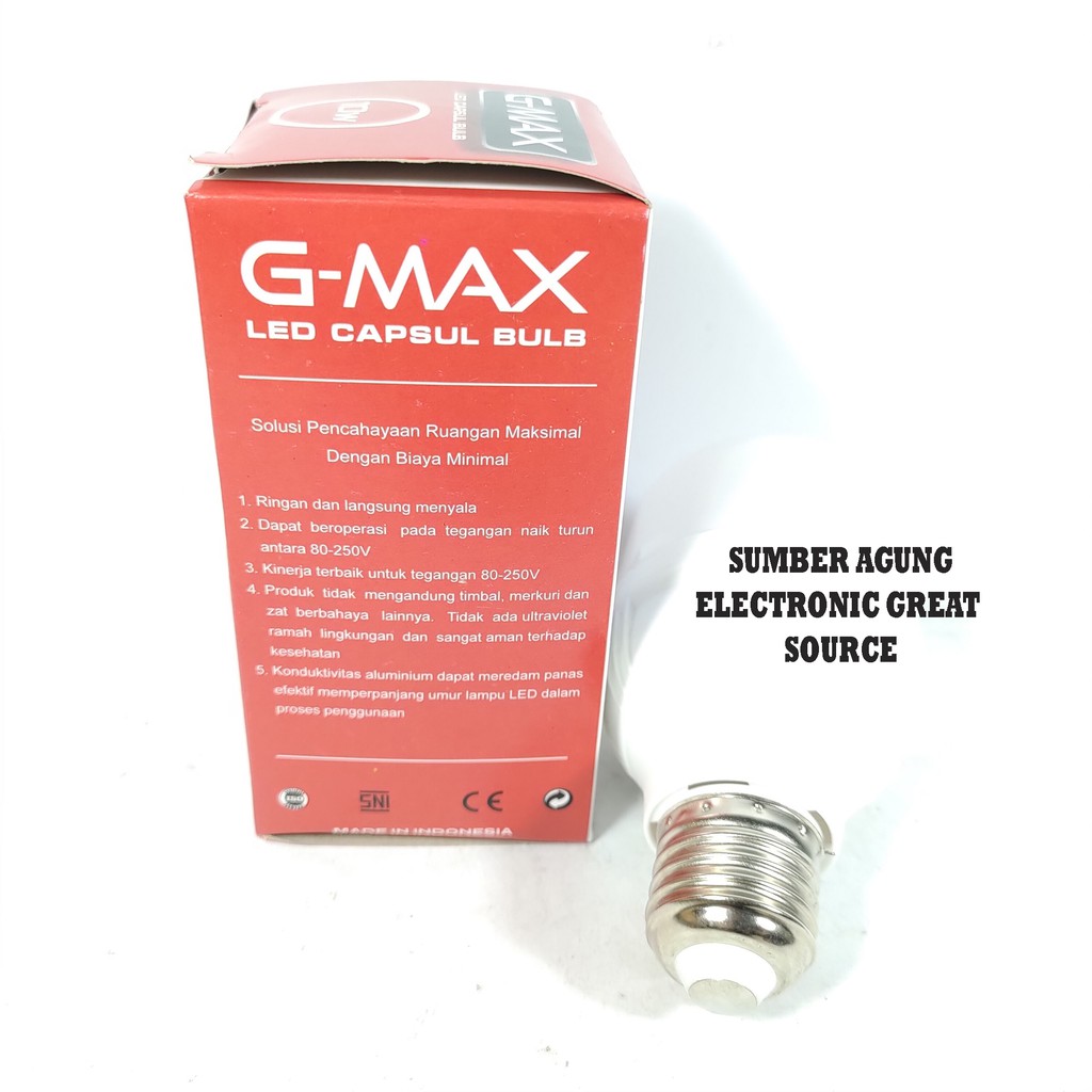 Lampu GMAX 10W LED Kapsul Capsule 10 Watt Capsul Bulb Terang Awet