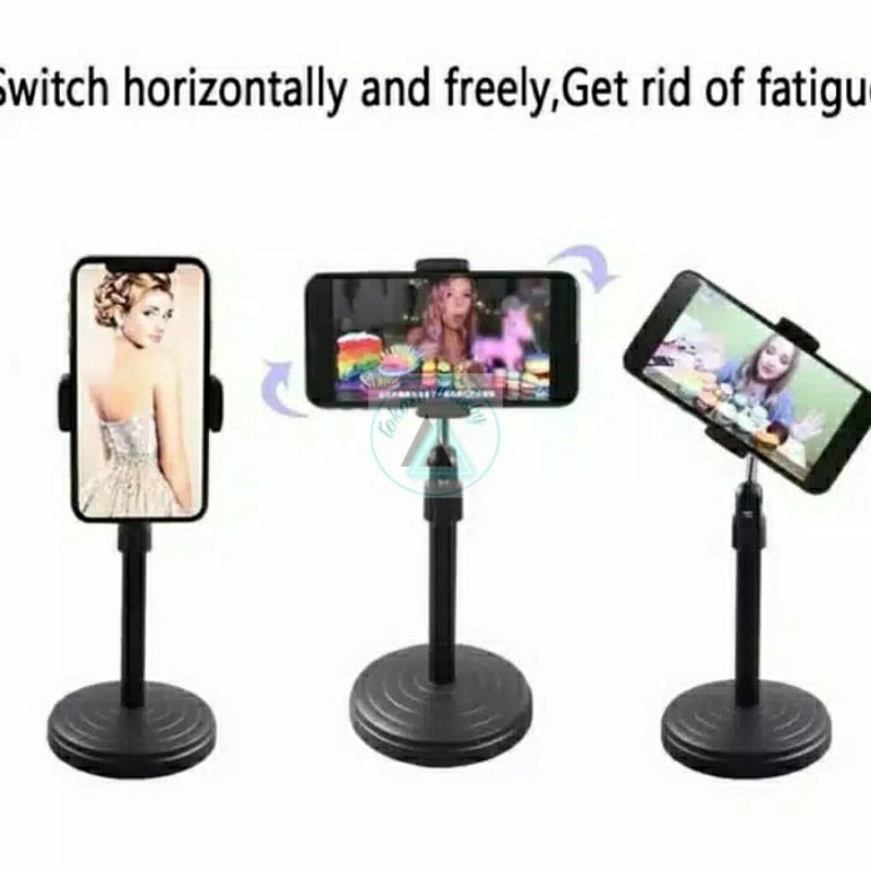 Holder HP Meja / Stand Foldable  Phone Holder  / 360° Rotating Tongsis / Stand HP