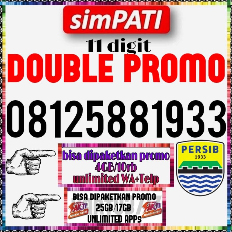SIMPATI 11 DIGIT 1933 EKOR 1933 SAKTI COMBO 4GB WA